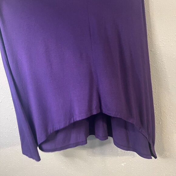 Lane Bryant Purple Tank Top With Silver Beads & Silver Glass Square Beads 18/20 - Picture 6 of 6